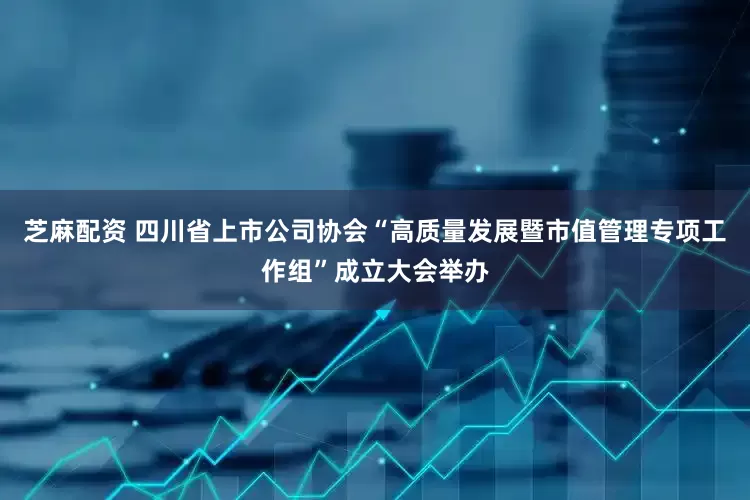 芝麻配资 四川省上市公司协会“高质量发展暨市值管理专项工作组”成立大会举办